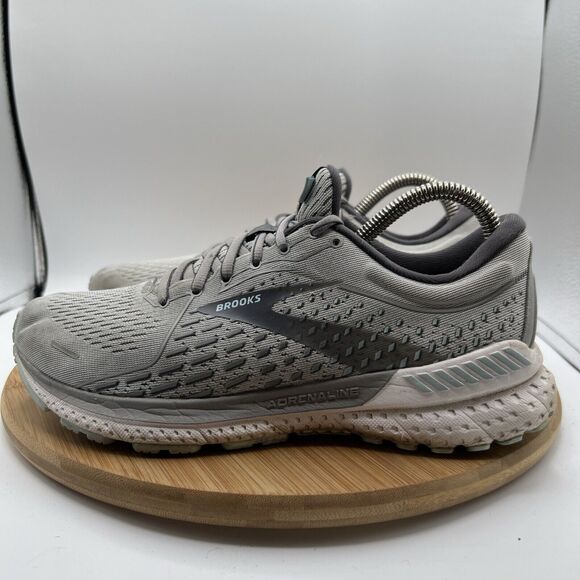 Brooks Adrenaline 21 Women's Size 8.5 B Shoes Running Gray Sneakers Blue White - Picture 1 of 8